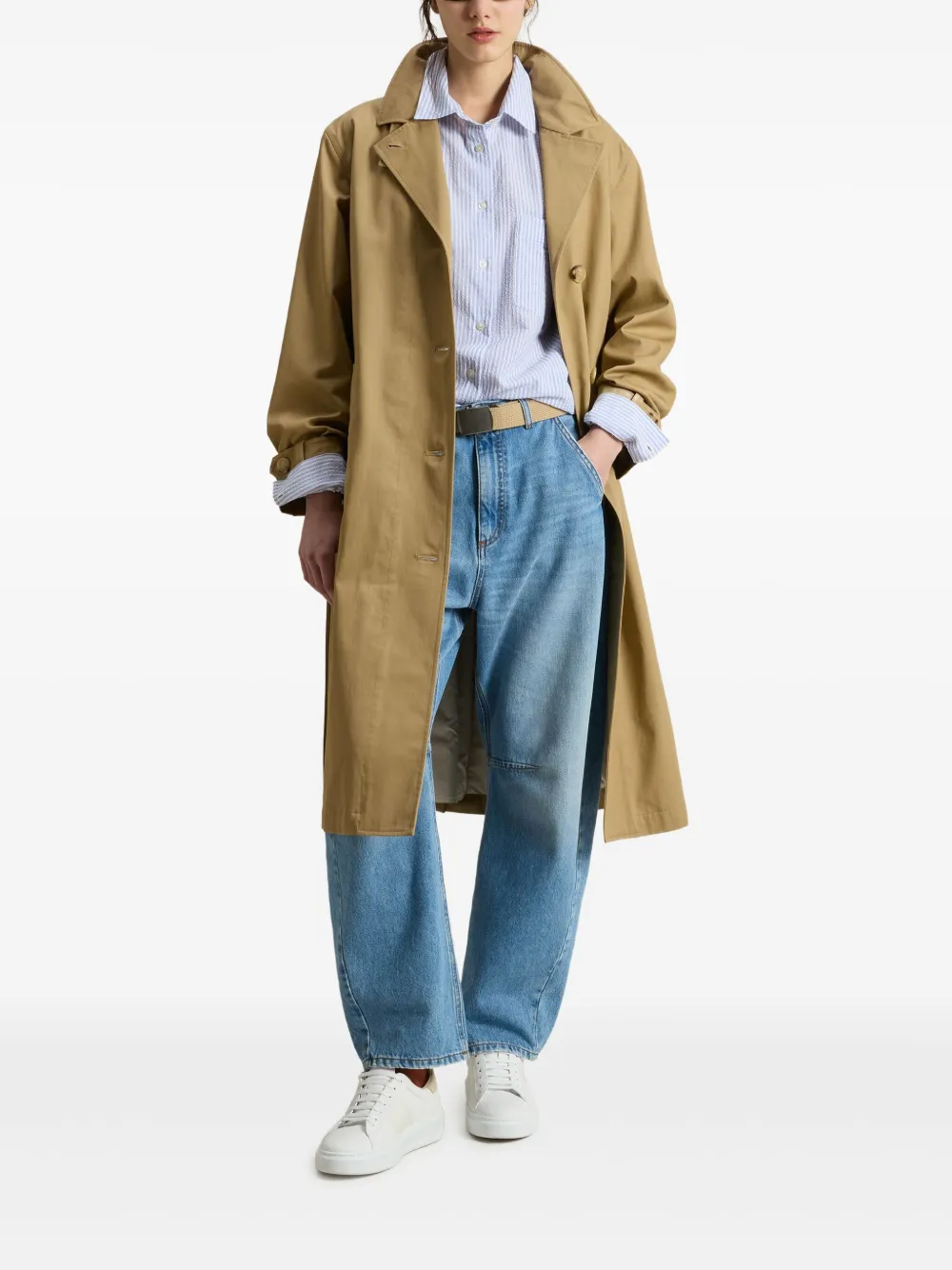 Woolrich cotton trench coat - Bruin