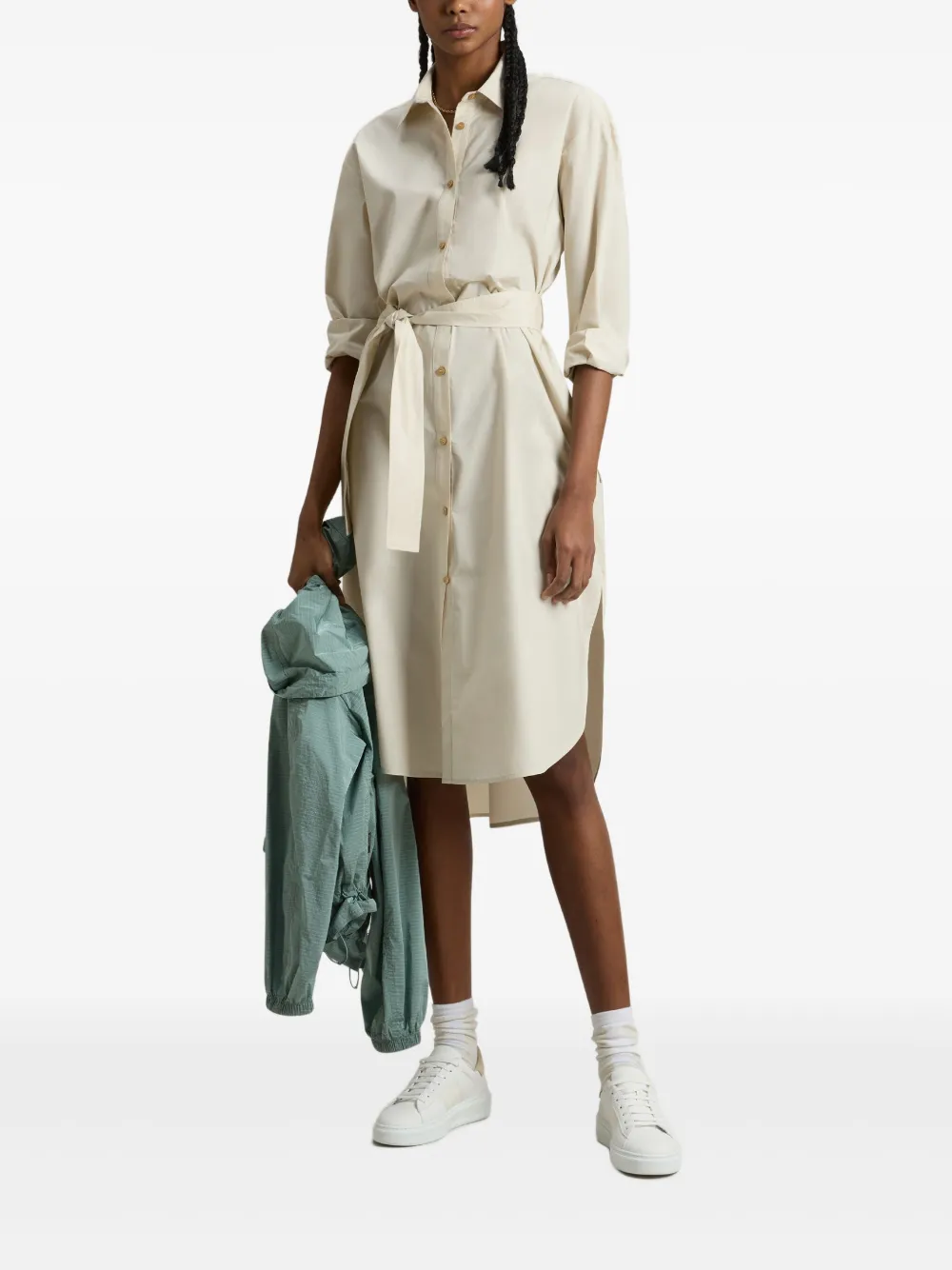 Woolrich belted shirt dress - Beige