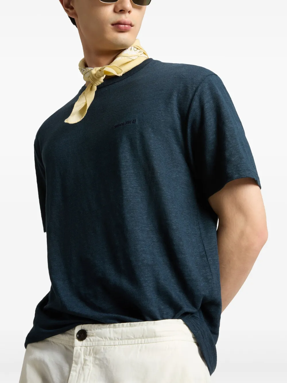 Woolrich Linnen T-shirt Blauw