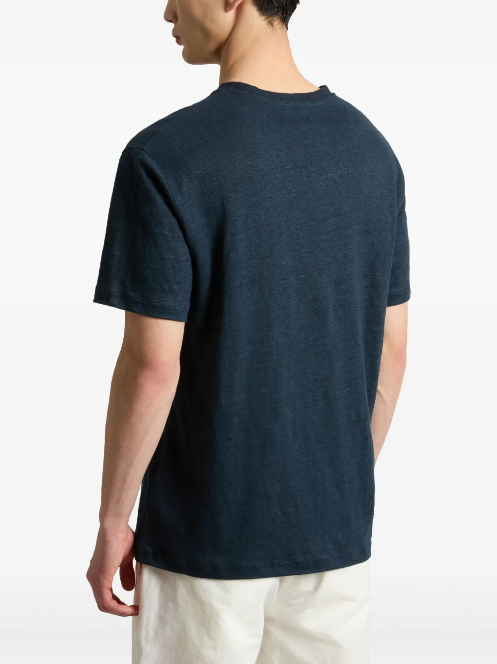 Woolrich Linnen T-shirt Blauw