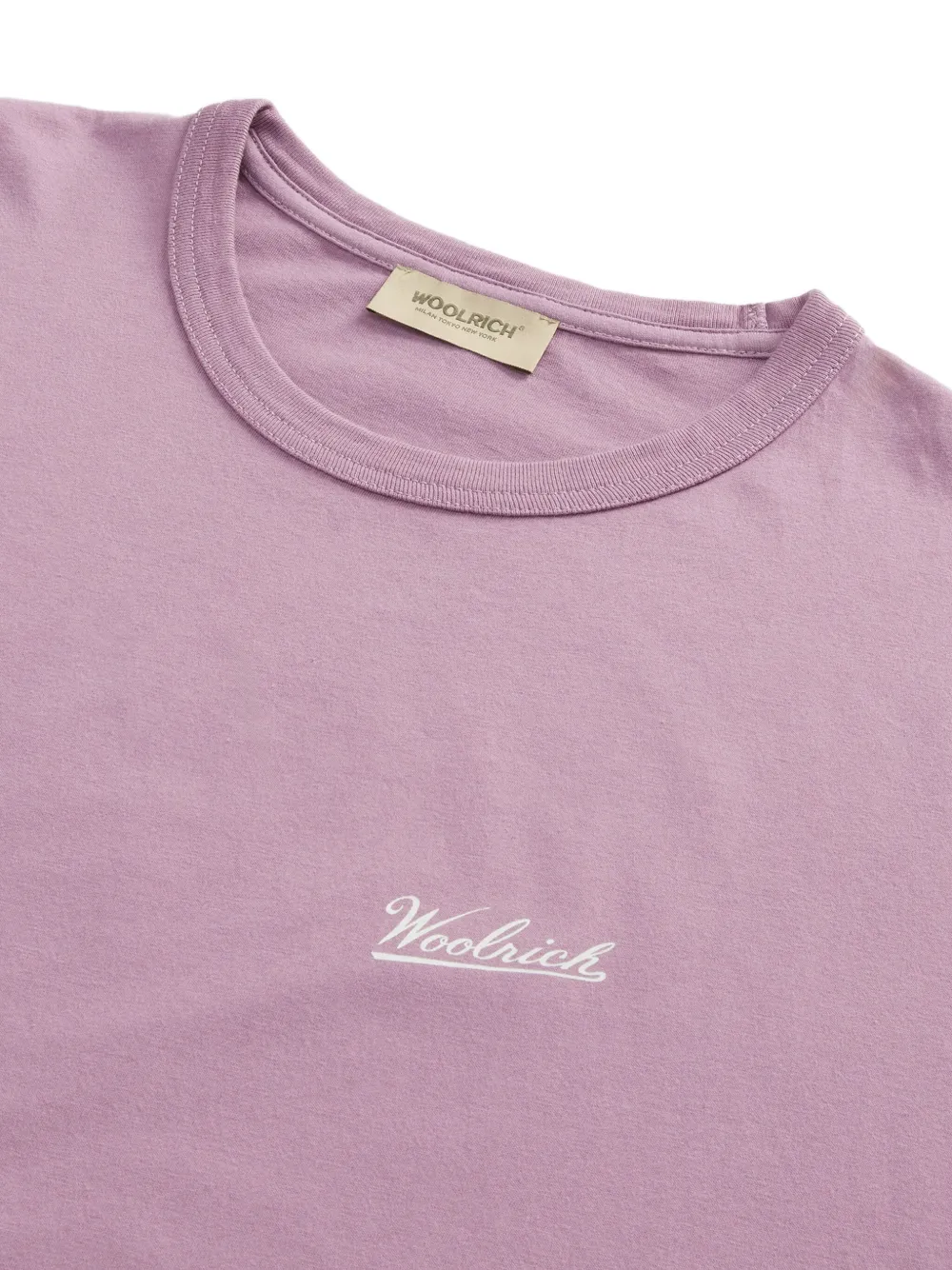 Woolrich T-shirt met logoprint Roze