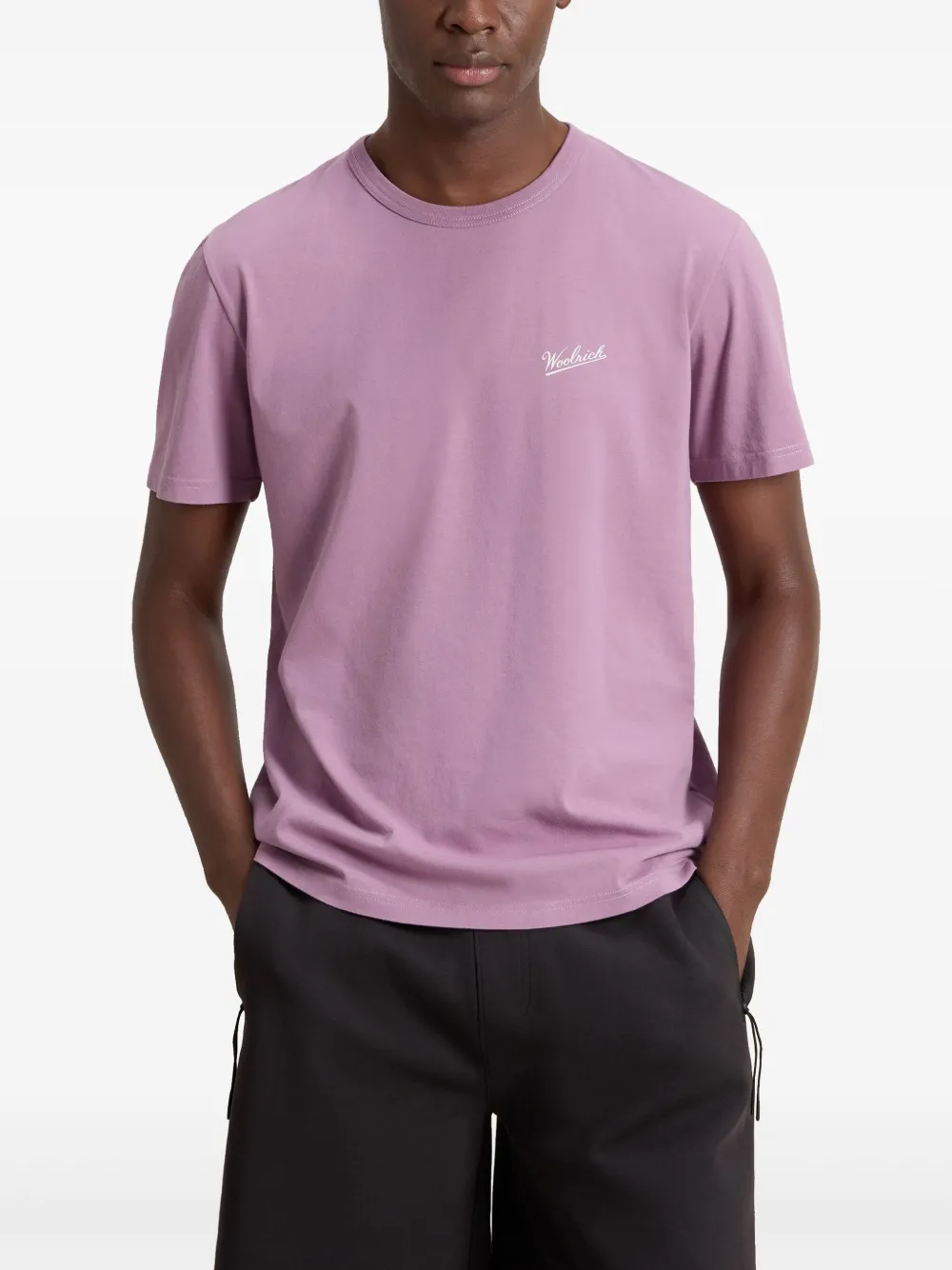 Woolrich T-shirt met logoprint Roze
