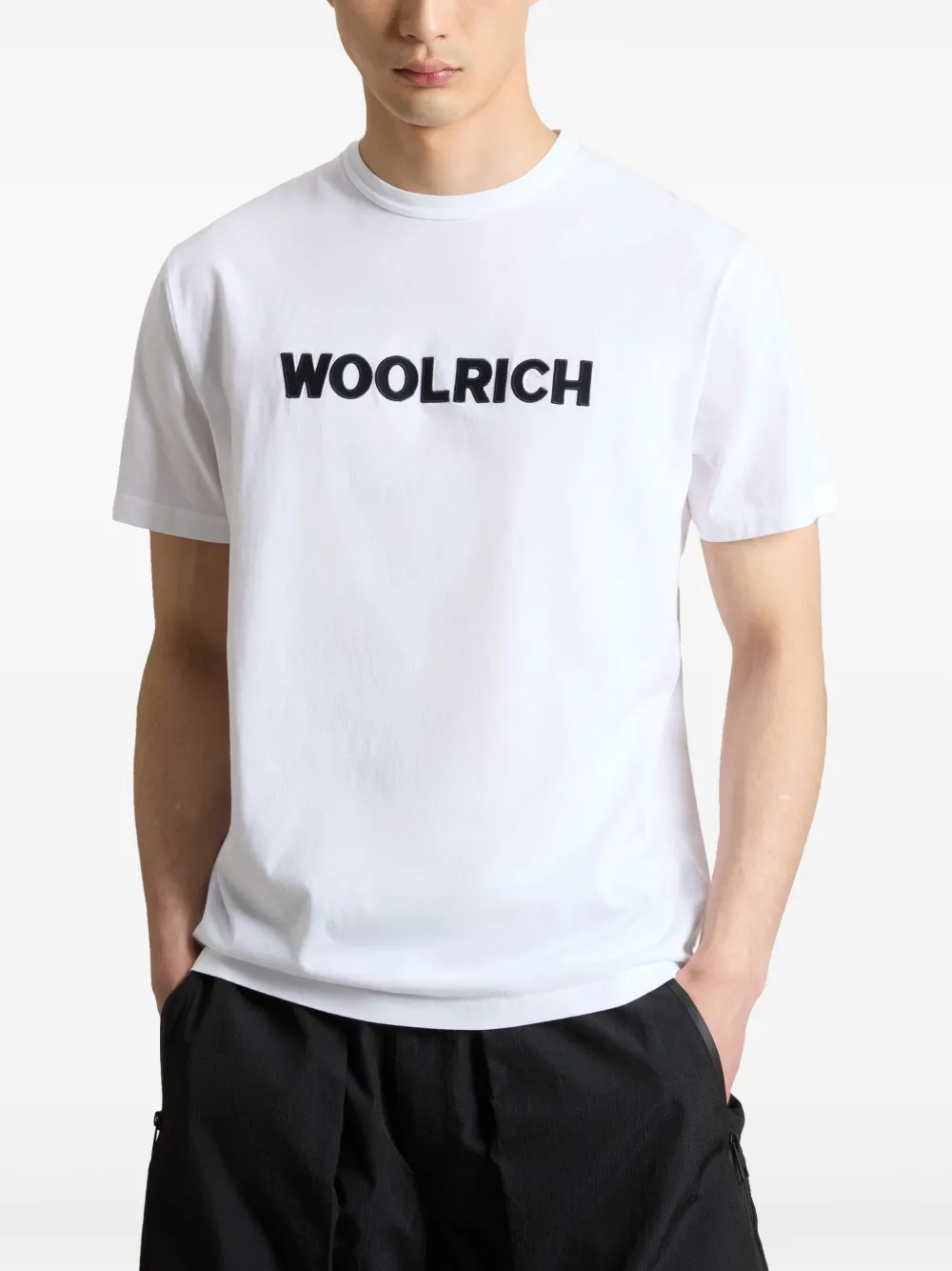 Woolrich T-shirt met geborduurd logo Wit