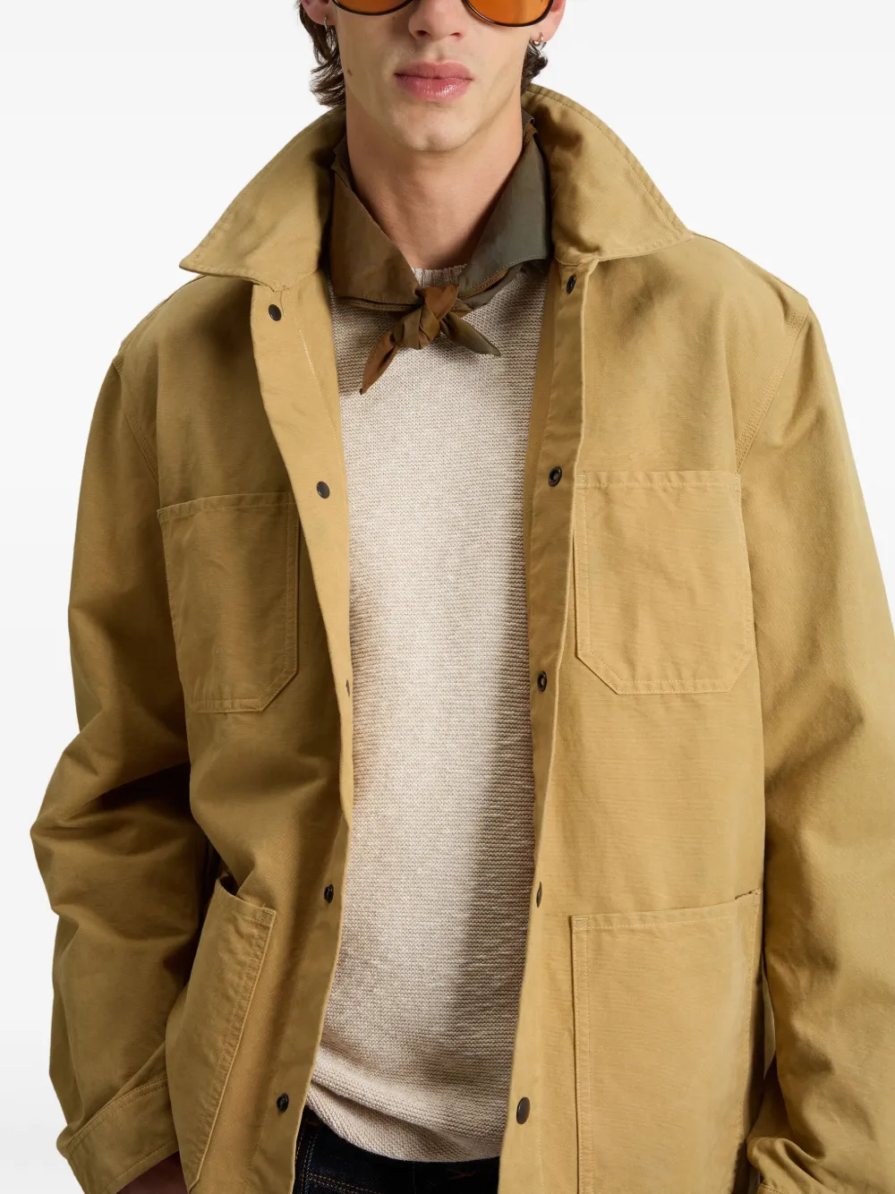 Woolrich Shirtjack met vier zakken Beige