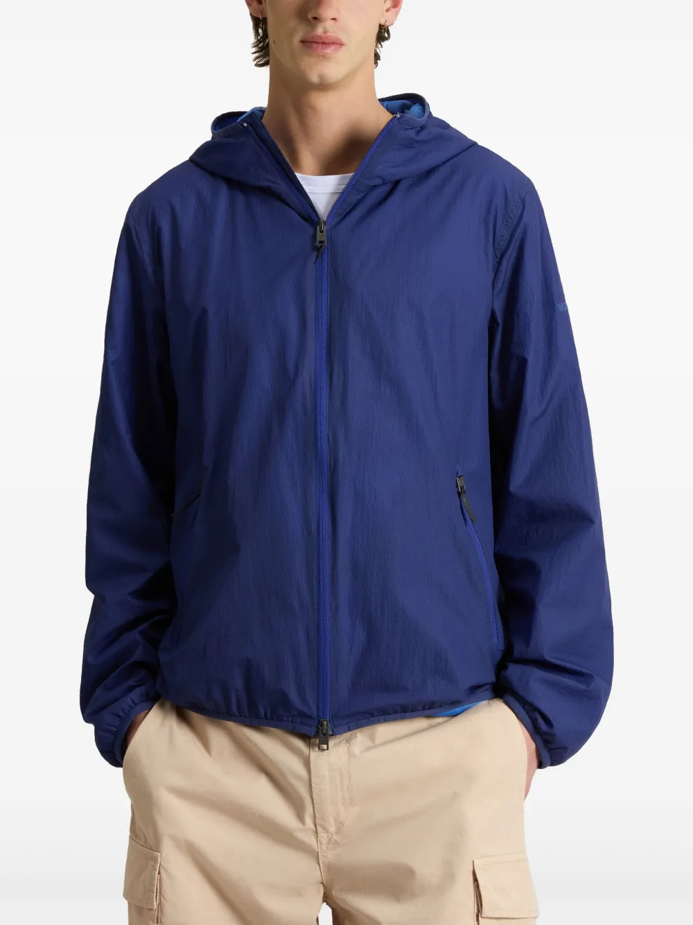 Woolrich Ultralight jack met capuchon Blauw
