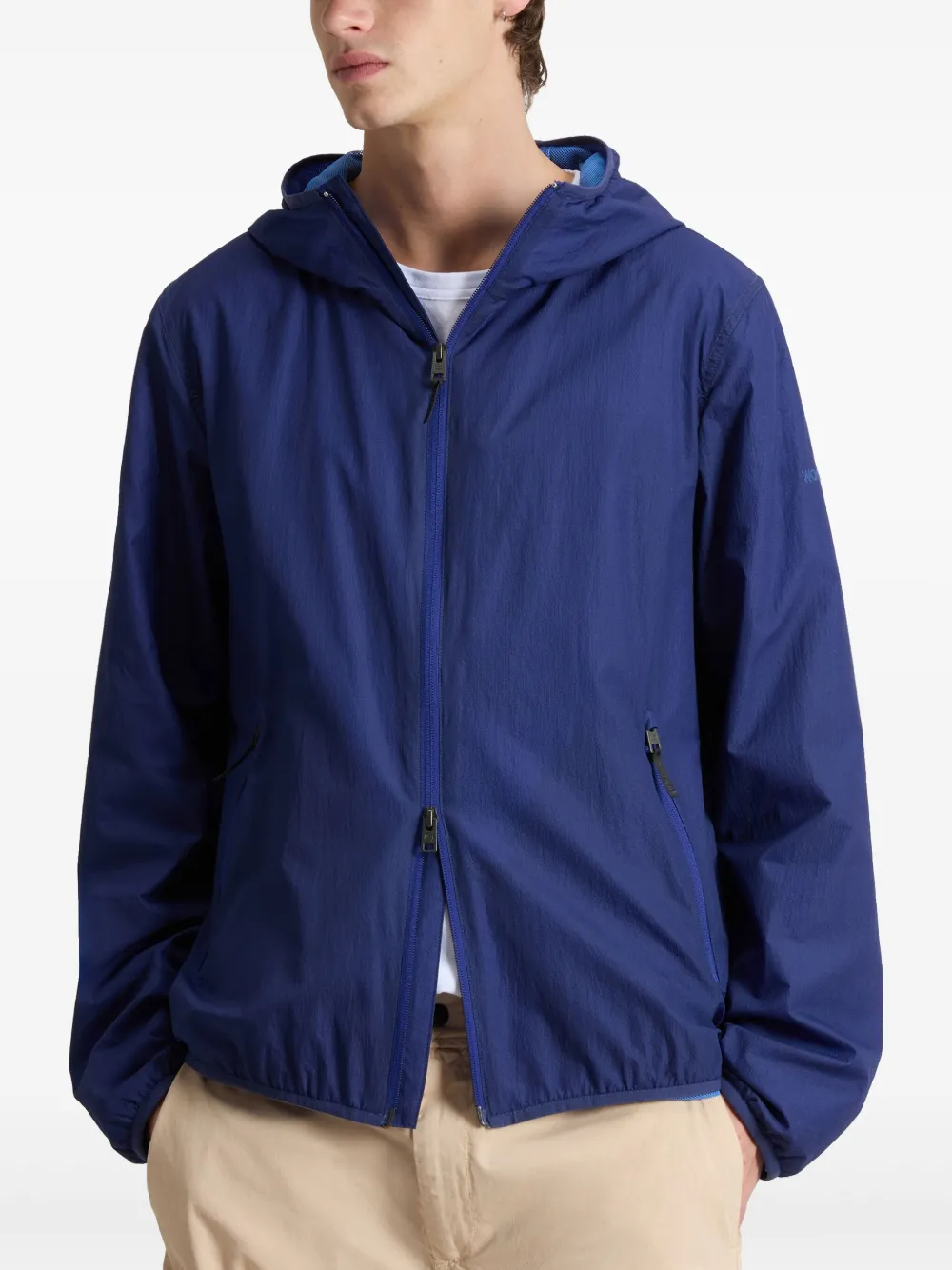 Woolrich Ultralight jack met capuchon Blauw
