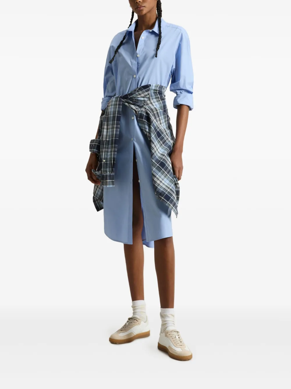 Woolrich belted shirt dress - Blauw