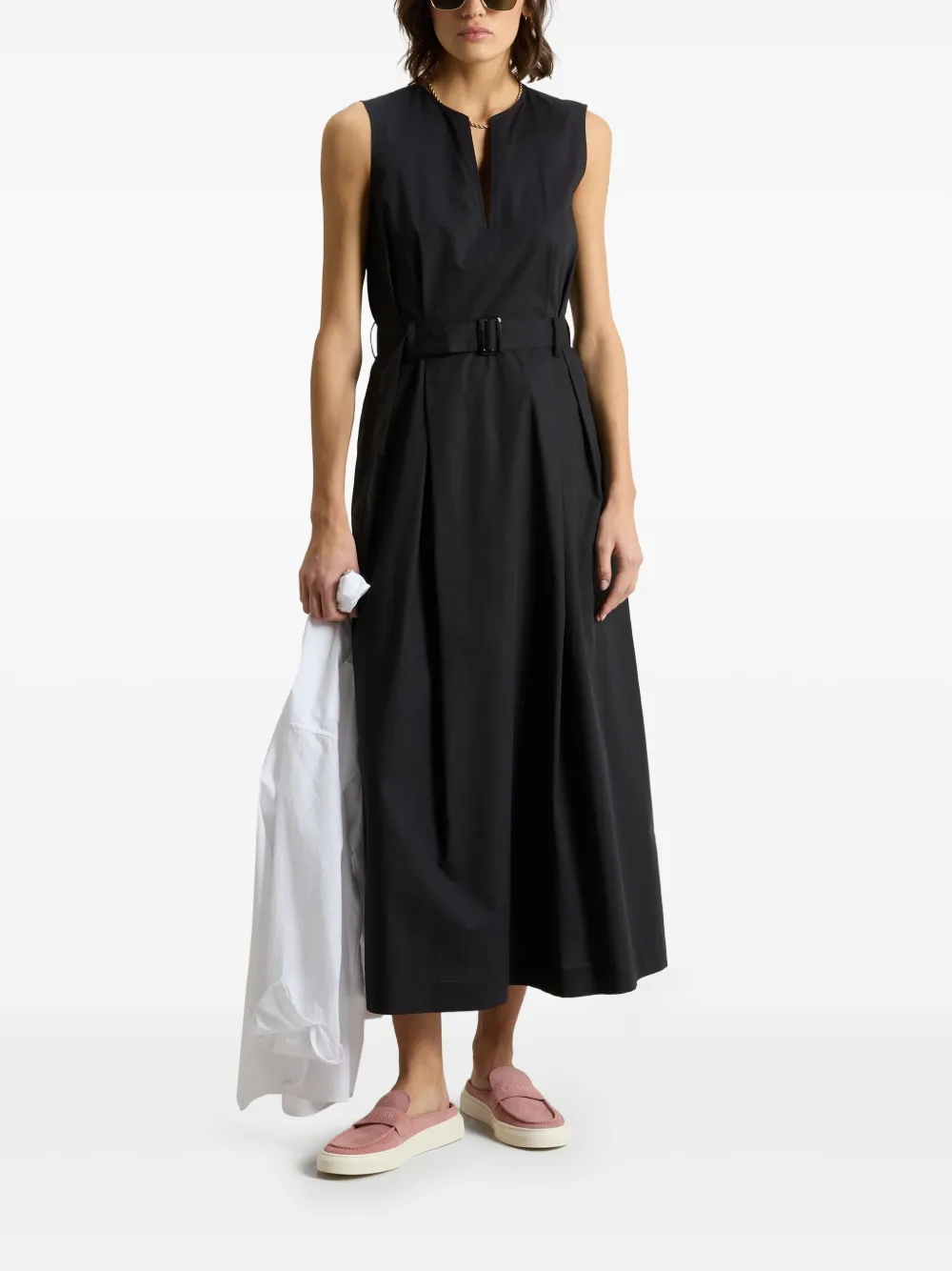 Woolrich belted maxi dress - Zwart