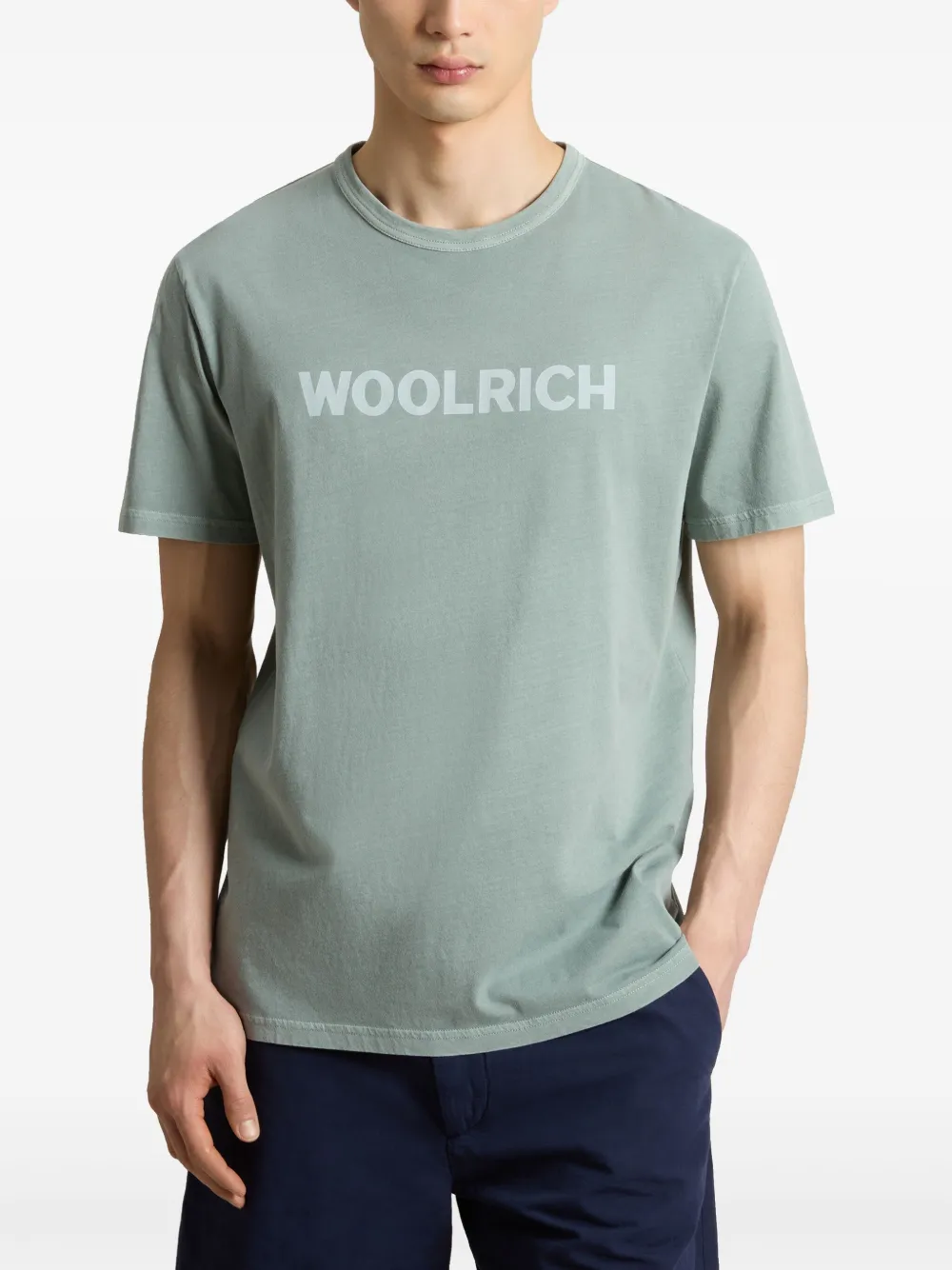 Woolrich T-shirt met logoprint Groen
