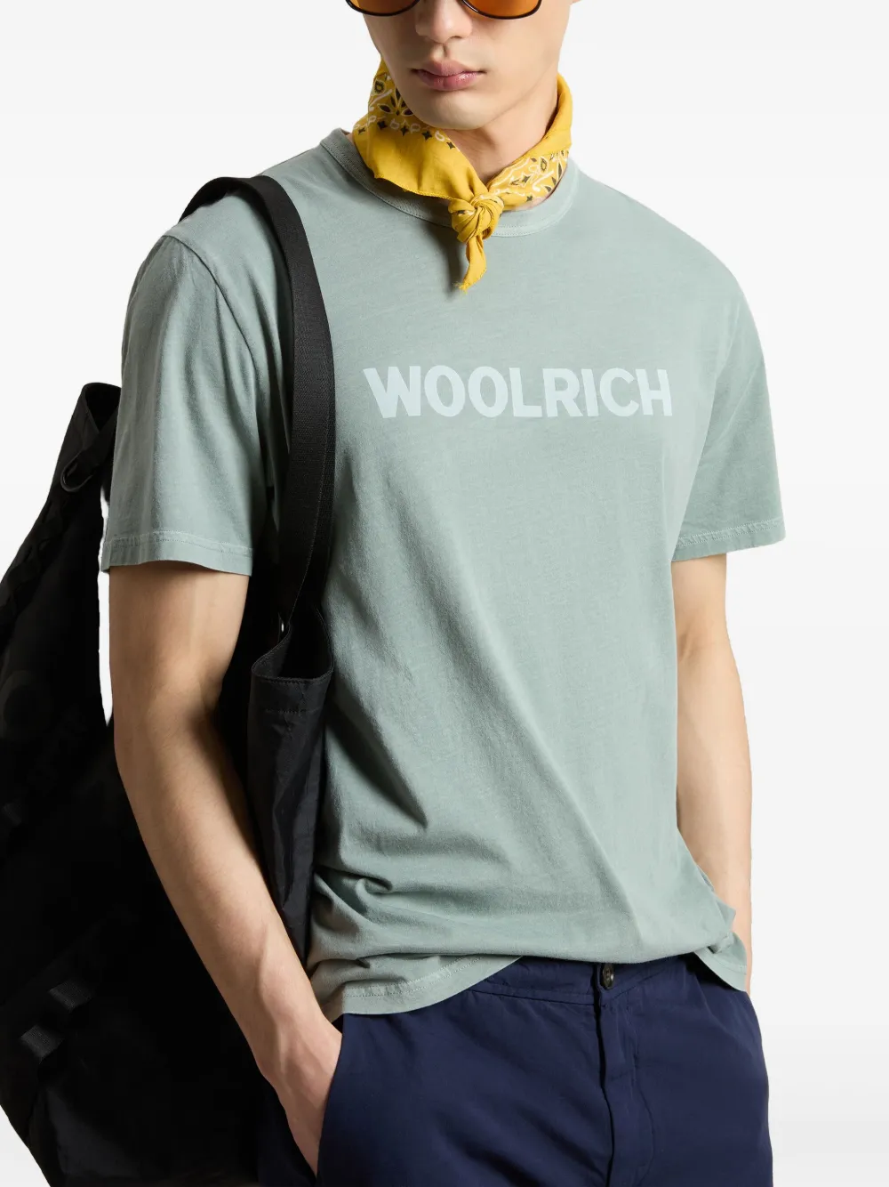 Woolrich T-shirt met logoprint Groen