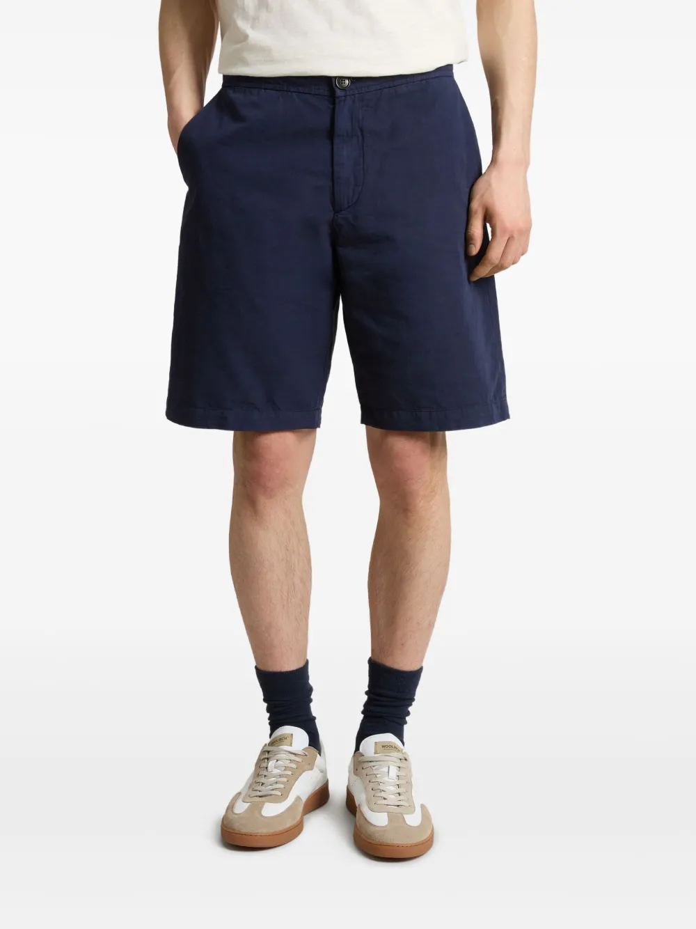 Woolrich Linnen broek Blauw