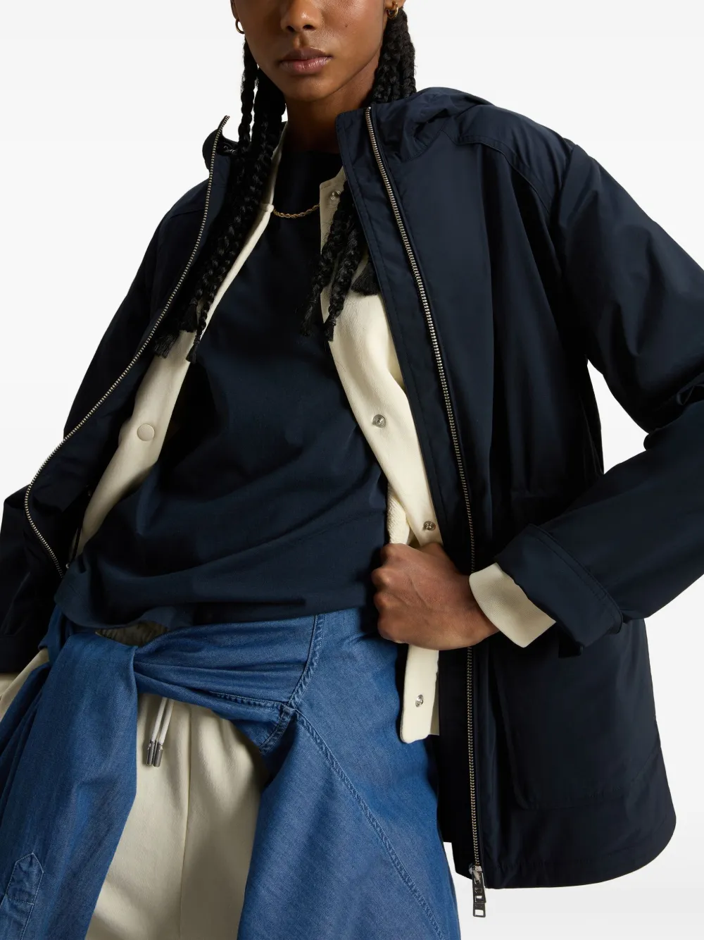 Woolrich Jack met capuchon Blauw