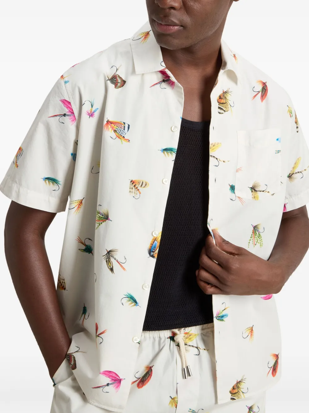 Woolrich Overhemd met grafische print Wit