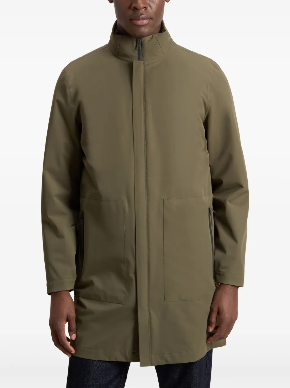 Woolrich Two Layers 2IN1 trenchcoat Groen