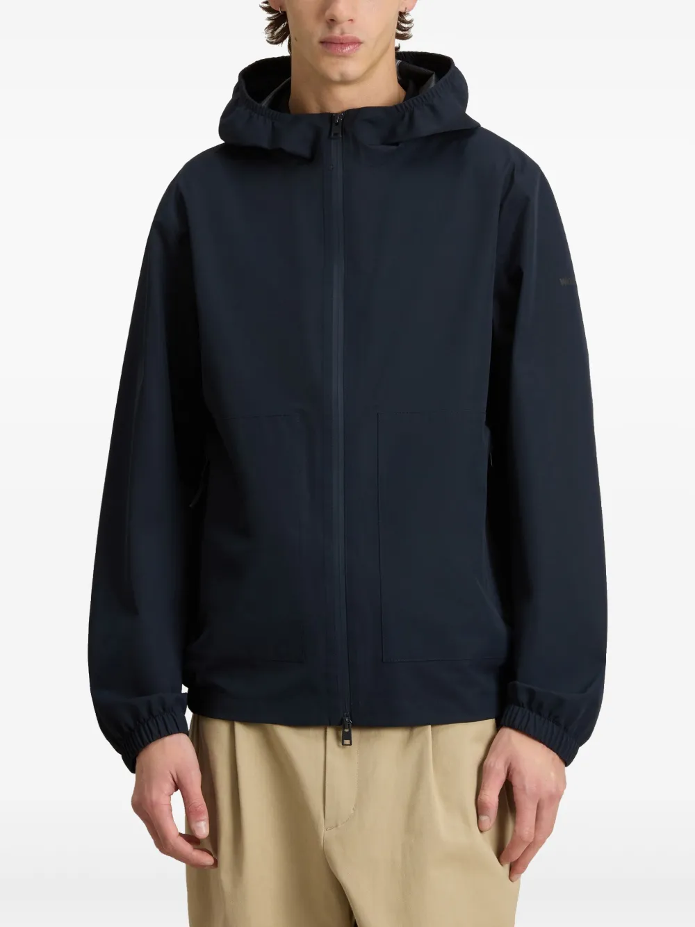 Woolrich Jack met capuchon en rits Blauw