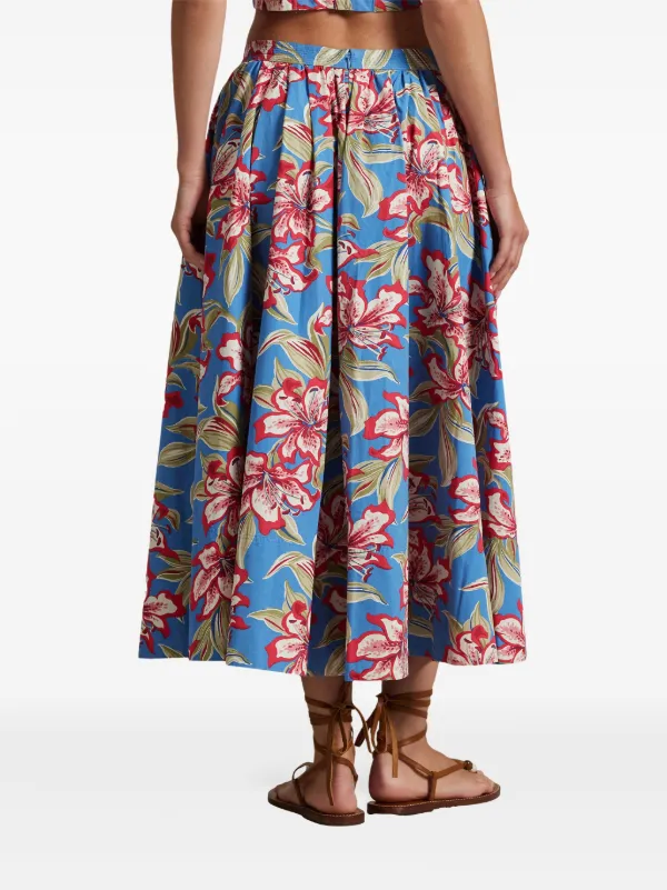 スカート Polo Ralph Lauren Slightly High-Waisted Midi Cotton Skirt Polo Ralph Lauren Floral cotton midi skirt Polo Ralph Lauren