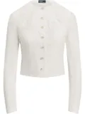 Polo Ralph Lauren floral-embroidered linen jacket - White