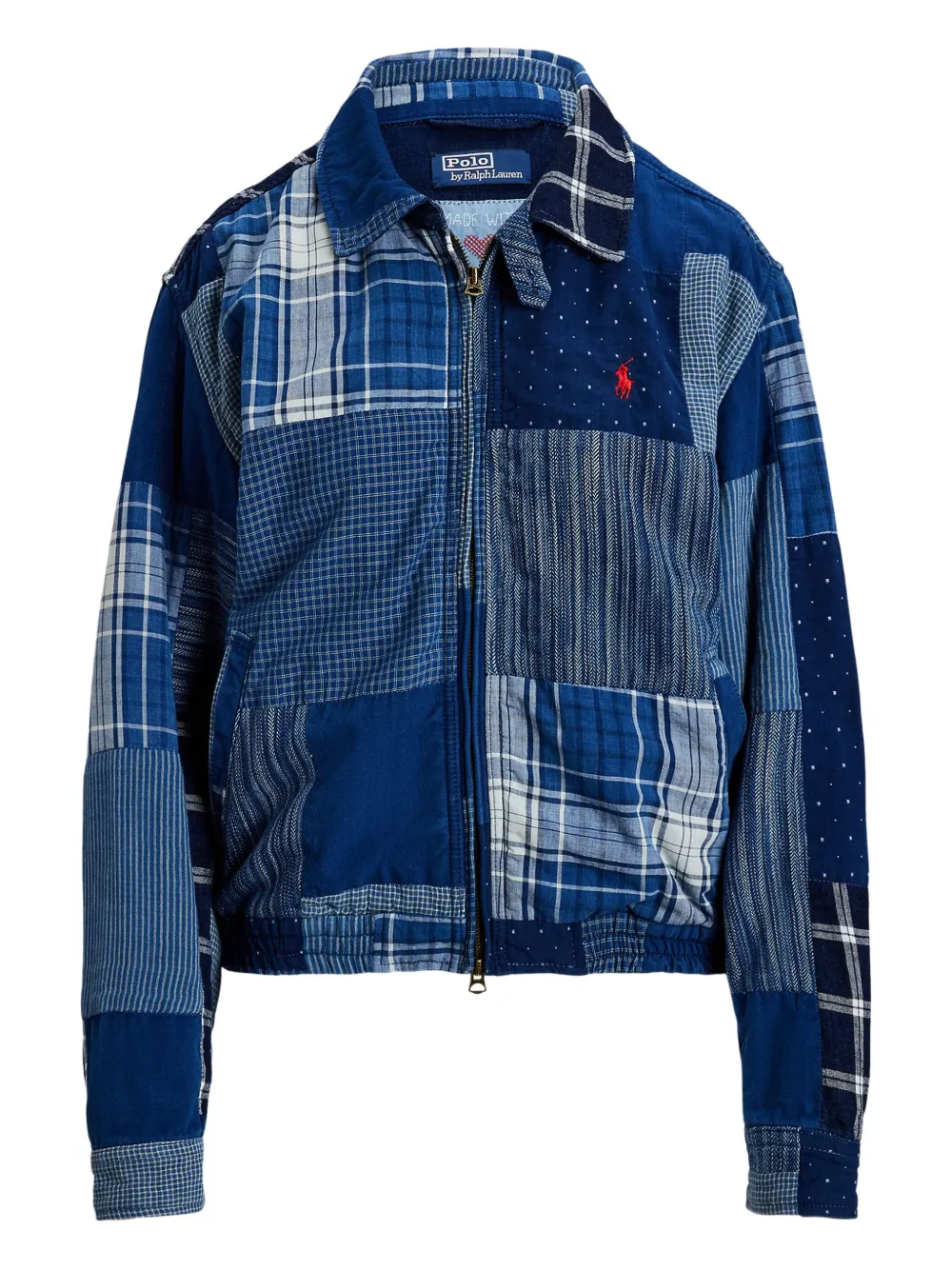 Polo Ralph Lauren Patchwork zip-up Jacket | Blue | FARFETCH