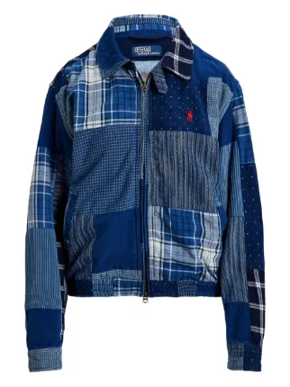 ジャケット・アウター POLO RALPH LAUREN patchwork denim jacket Polo Ralph Lauren Patchwork zip-up Jacket | Blue | FARFETCH