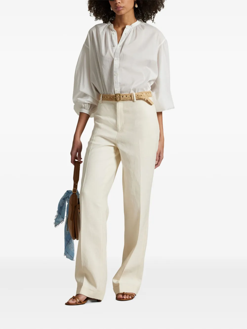 Polo Ralph Lauren High waist pantalon Wit