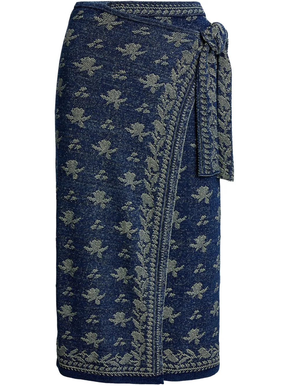 Polo Ralph Lauren Midi-rok met bloemenprint Blauw