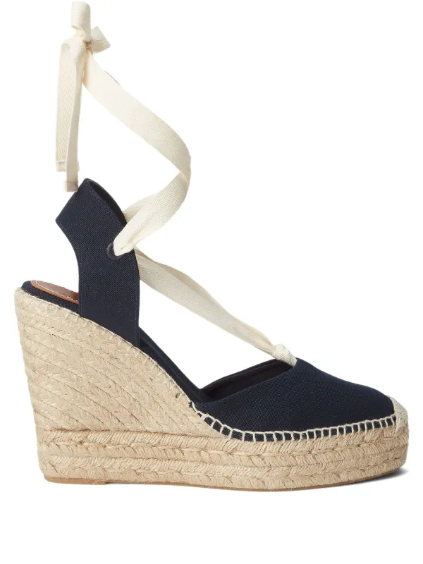Polo Ralph Lauren Blue Espadrilles Polo Ralph Lauren - Cevio Logo-Embroidered Suede Espadrilles  main image 3
