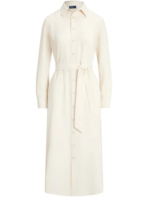 Polo Ralph Lauren satin shirt midi dress