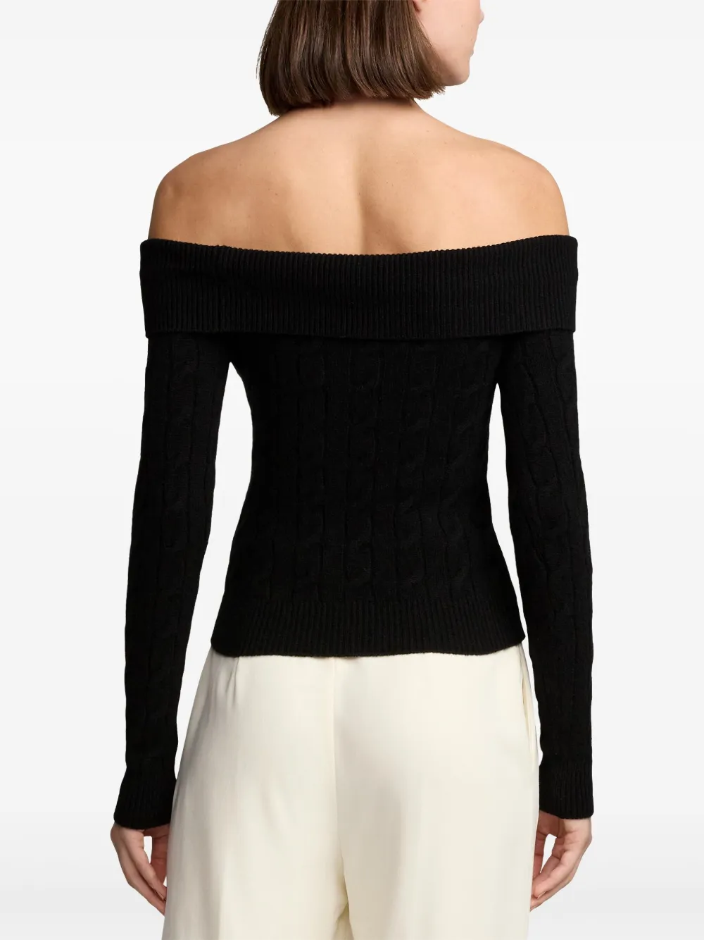 Polo Ralph Lauren Cable-knit Sweater In Black