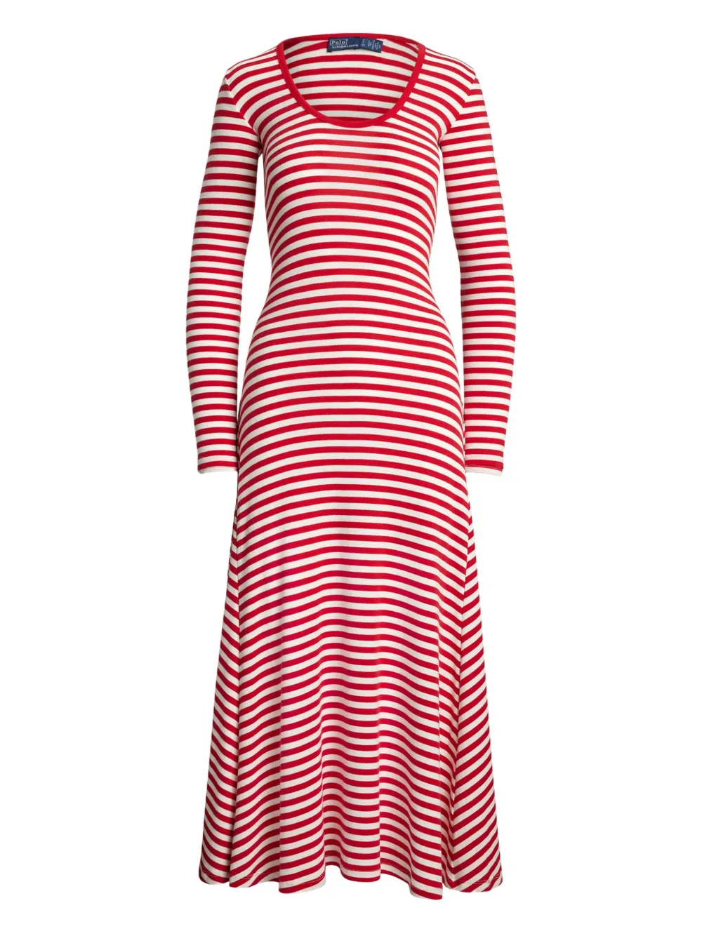 Polo Ralph Lauren Gestreepte maxi-jurk Rood