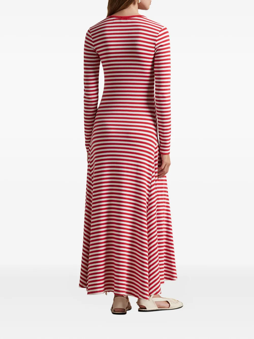 Polo Ralph Lauren Gestreepte maxi-jurk Rood