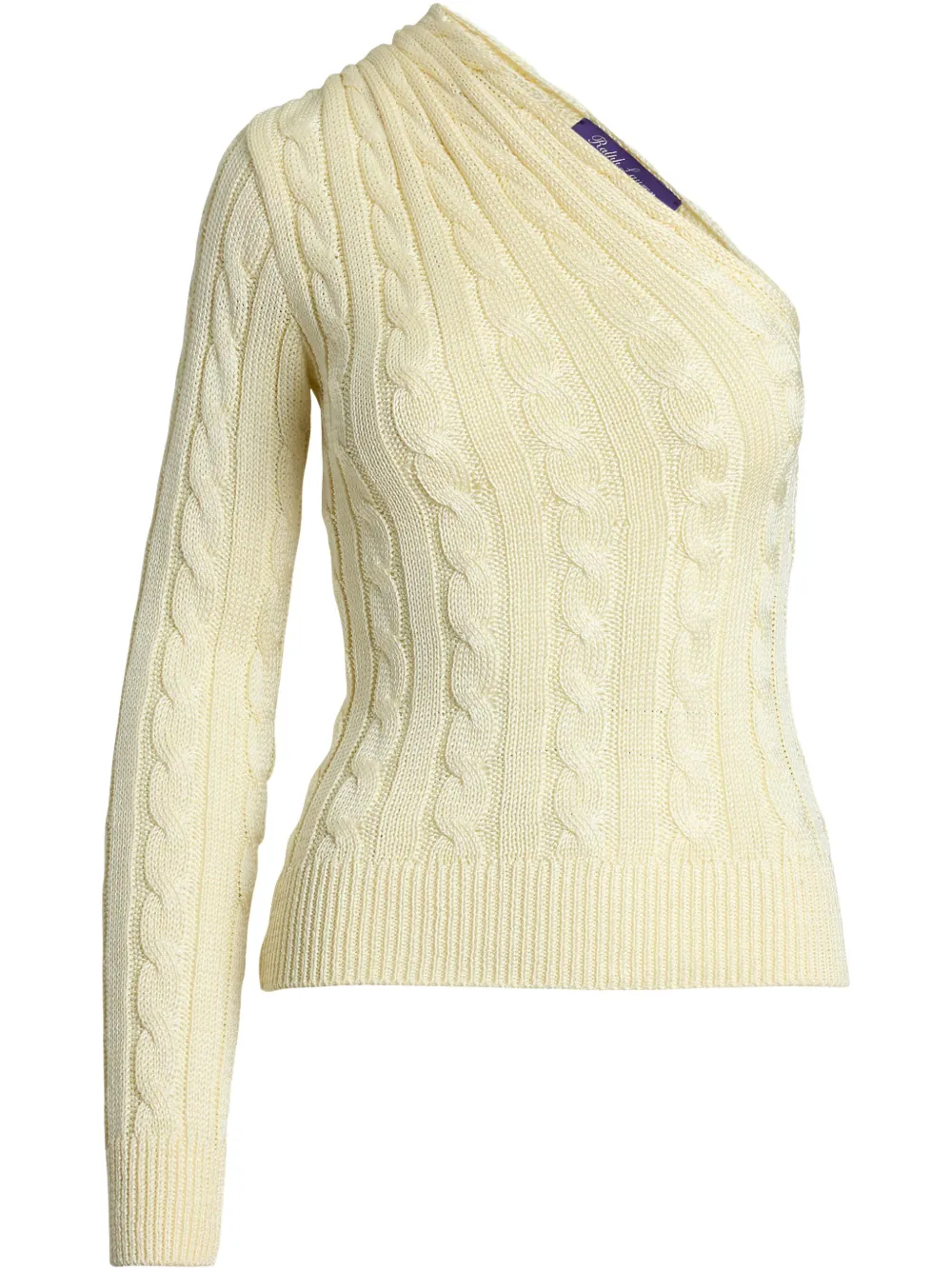 one-shoulder knitted top