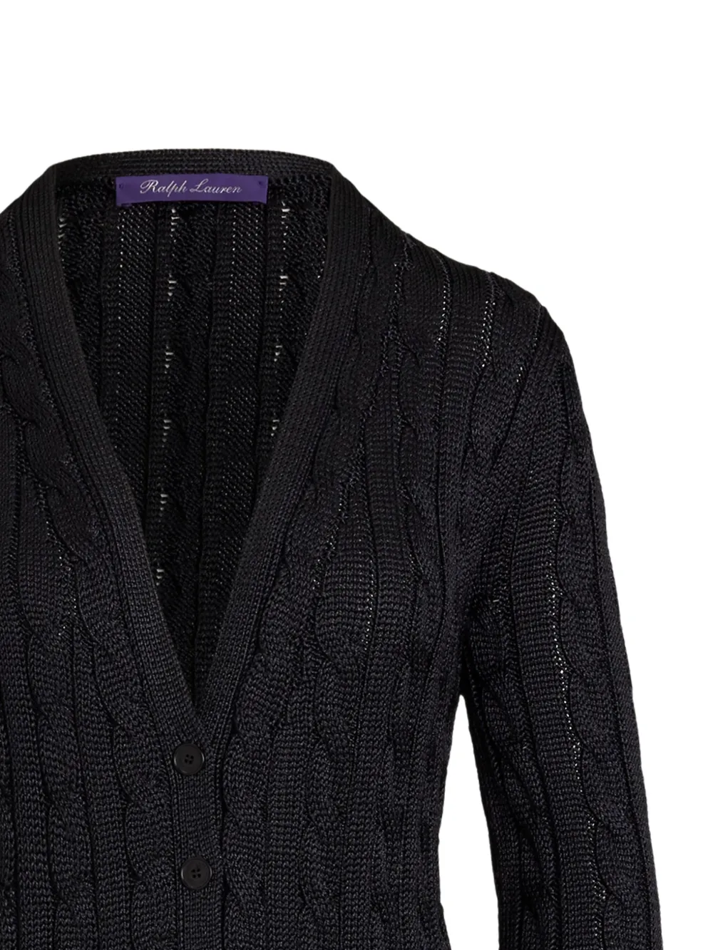 Ralph Lauren Collection Kabelgebreid vest Zwart