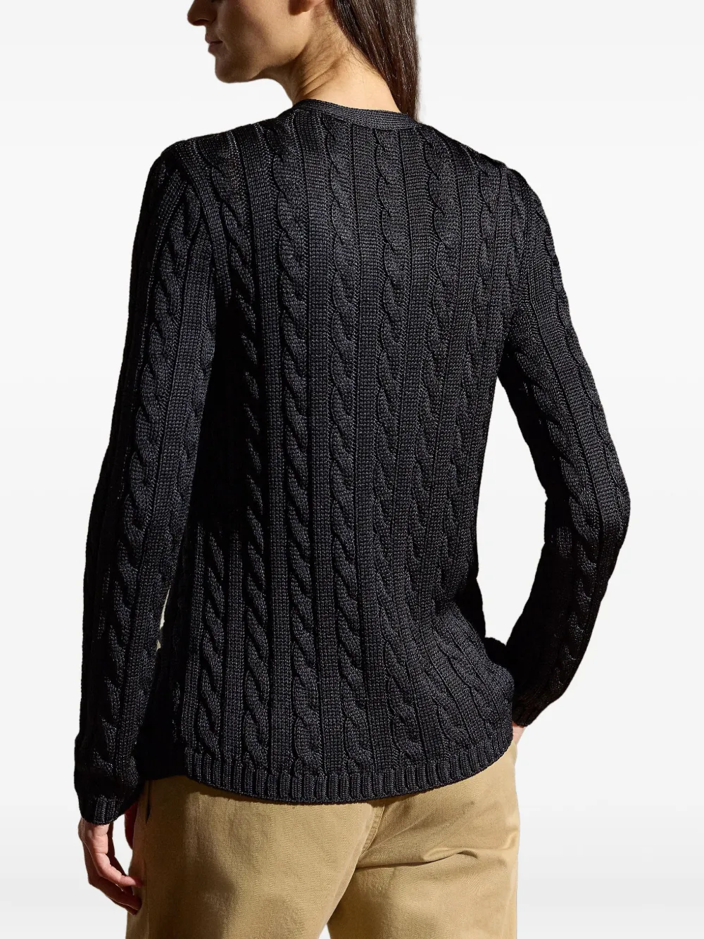 Ralph Lauren Collection Kabelgebreid vest Zwart