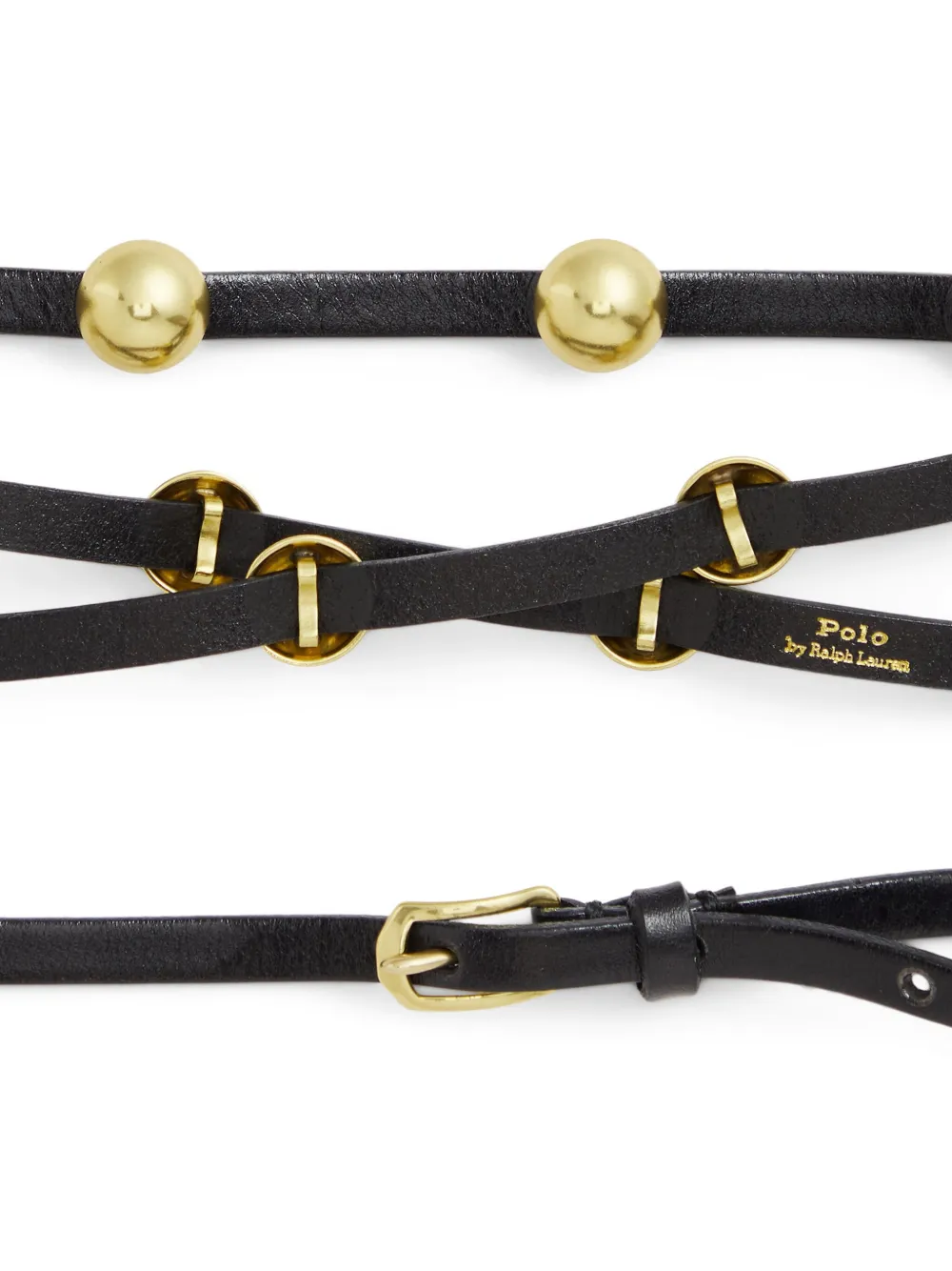 Polo Ralph Lauren Leren riem Zwart