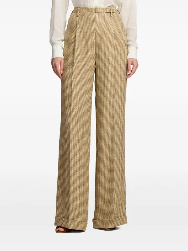 Ralph Lauren Collection dogtooth-pattern Trousers | Brown