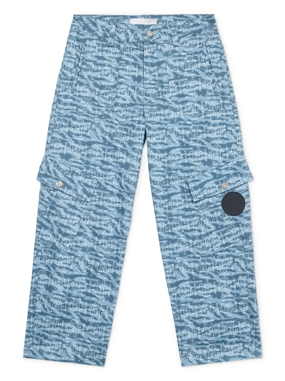 Roberto Cavalli Junior Broek met monogram Groen
