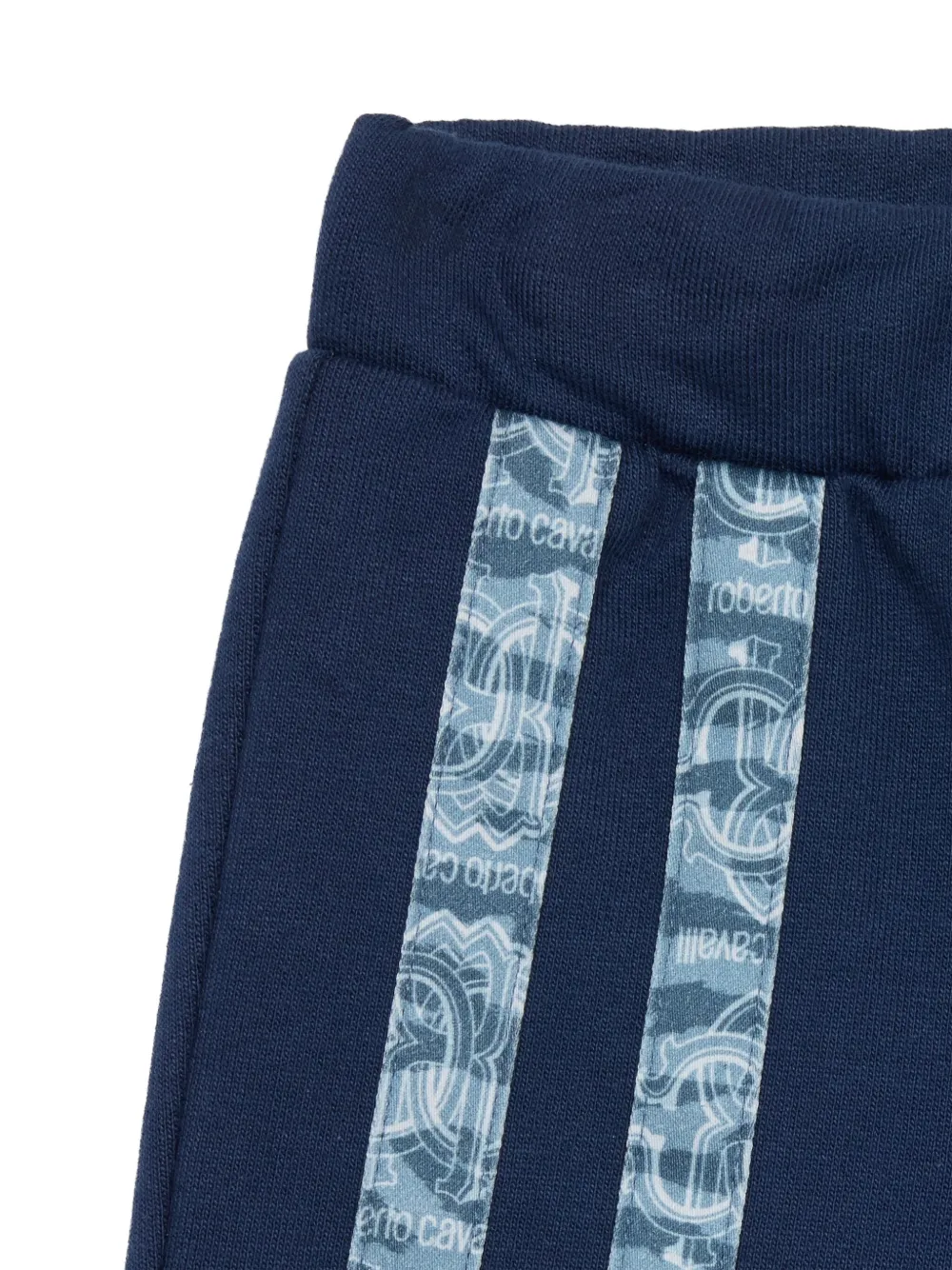 Roberto Cavalli Junior Trainingsshorts met geborduurd logo Blauw