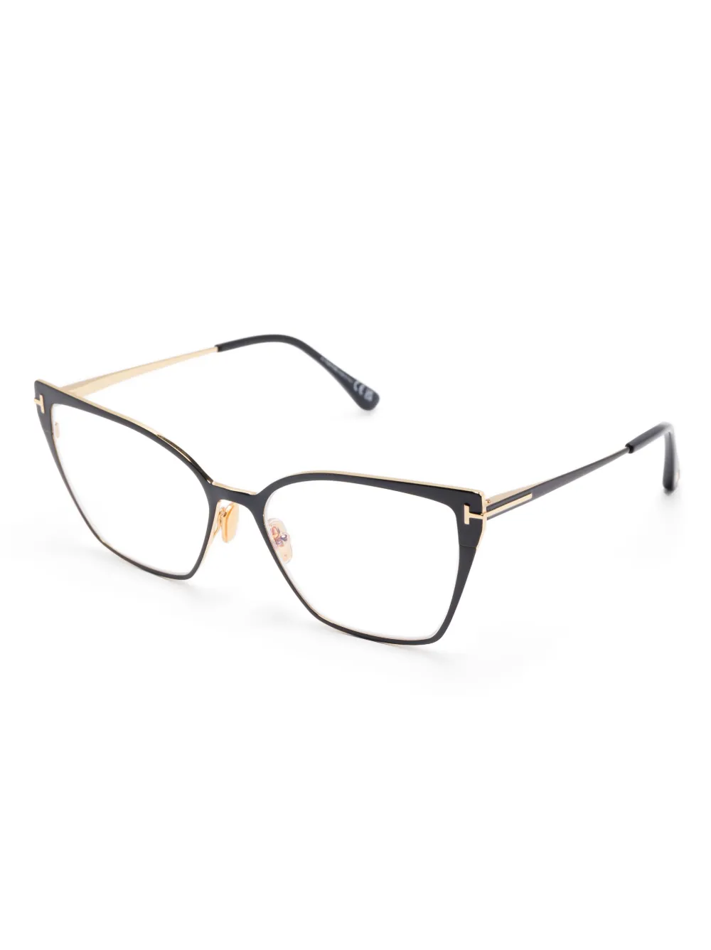 TOM FORD Eyewear Bril met vlinder montuur - Zwart