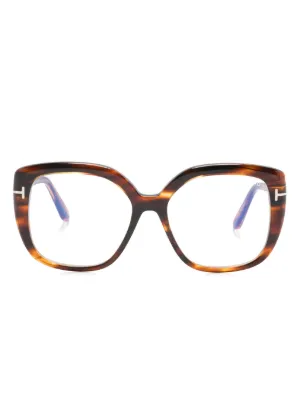 TOM FORD Eyewear トータスシェル ナビゲーターフレーム サングラス