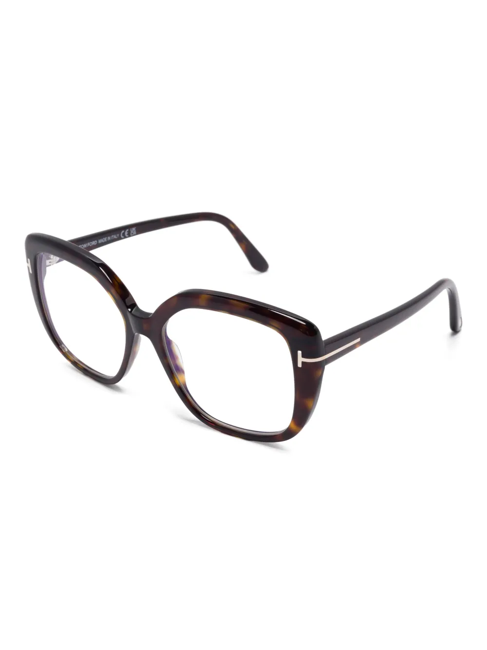 TOM FORD Eyewear Bril met vlinder montuur - Bruin