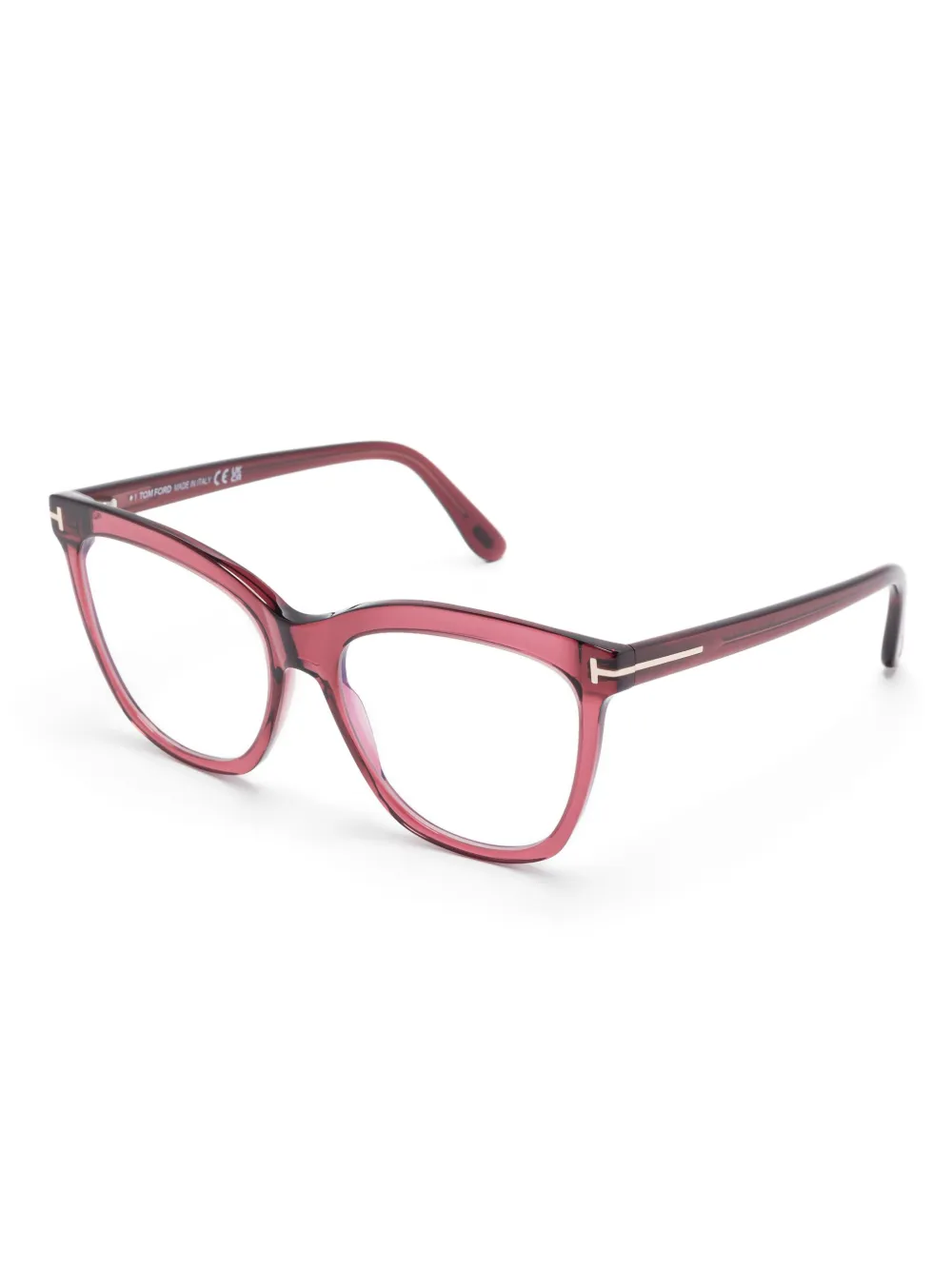 TOM FORD Eyewear Bril met vierkant montuur - Rood