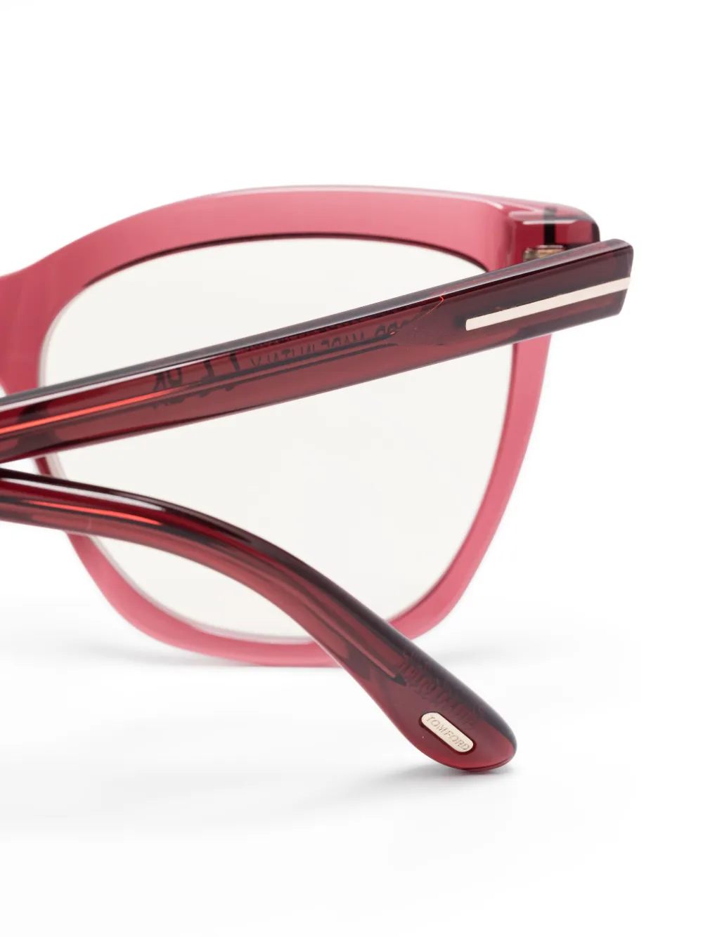 Tom Ford Square-frame Glasses In Red