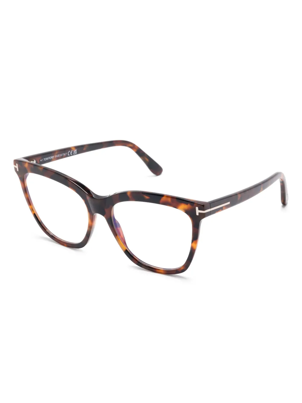 TOM FORD Eyewear Bril met vlinder montuur Bruin