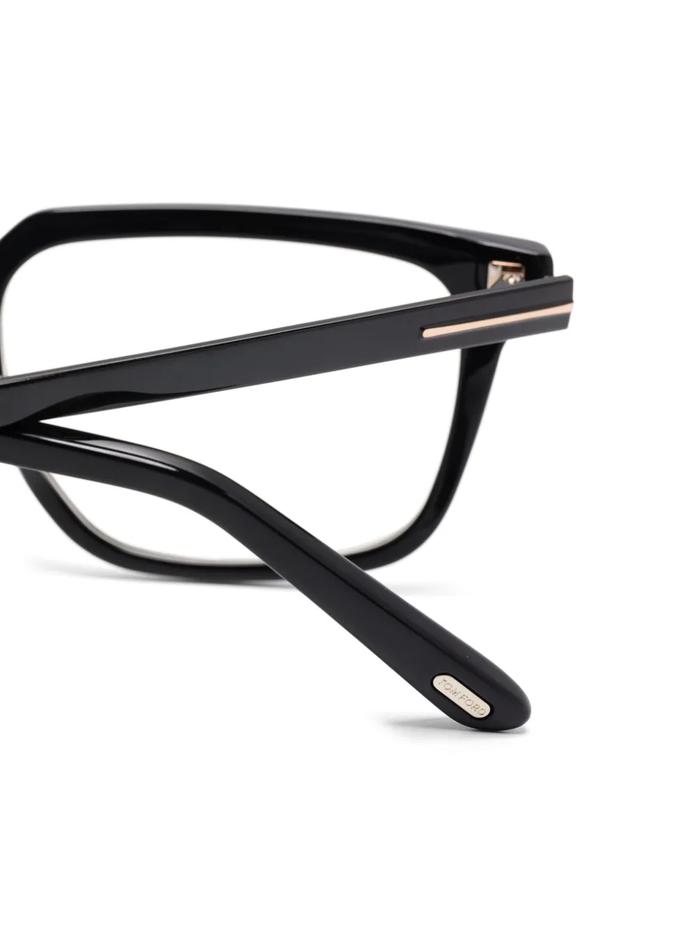 TOM FORD Eyewear Bril met rechthoekig montuur Zwart