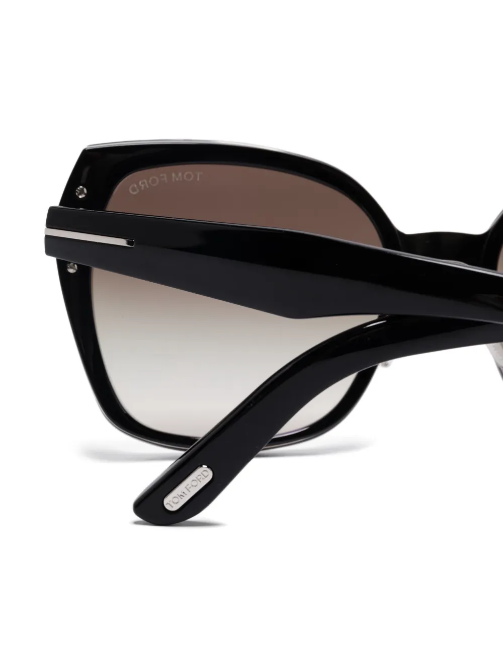 TOM FORD Eyewear Zonnebril met oversized montuur Zwart