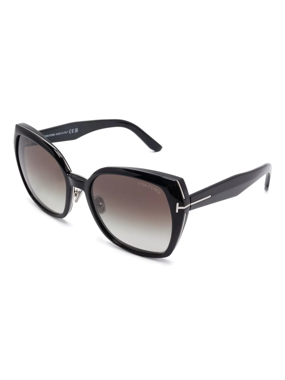 TOM FORD Eyewear Zonnebril met oversized montuur - Zwart