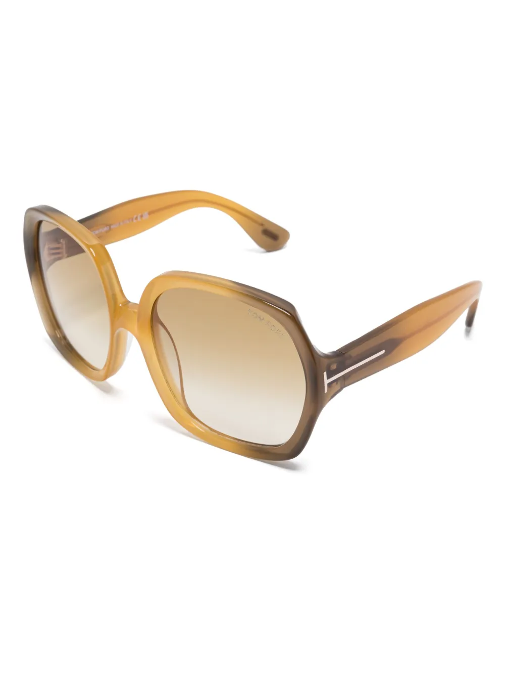 TOM FORD Eyewear Zonnebril met oversized montuur - Bruin