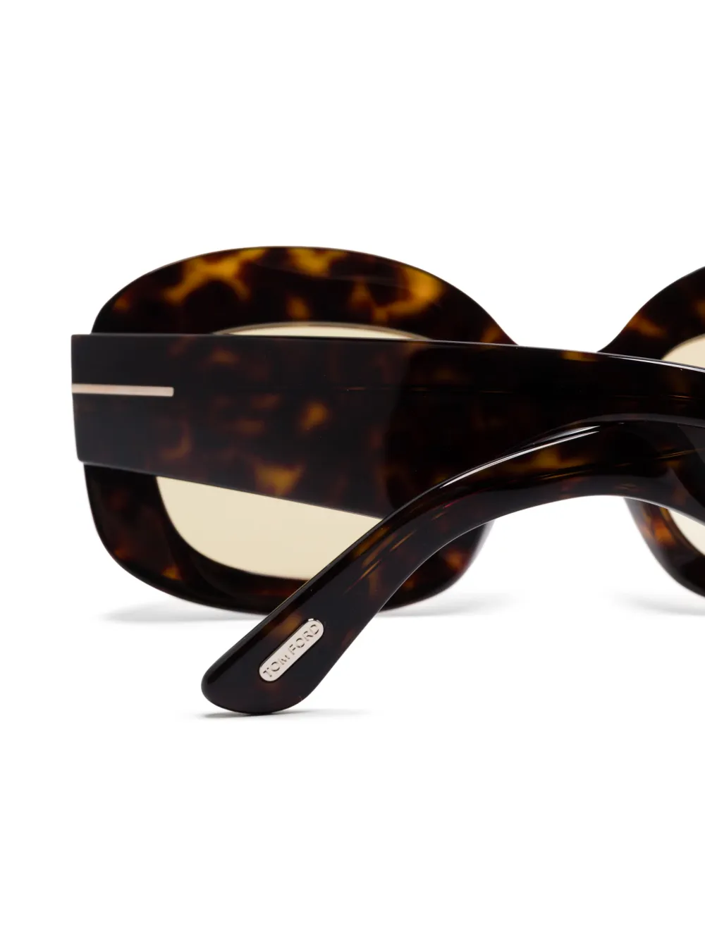 TOM FORD Eyewear Zonnebril met schildpadschild-effect Bruin