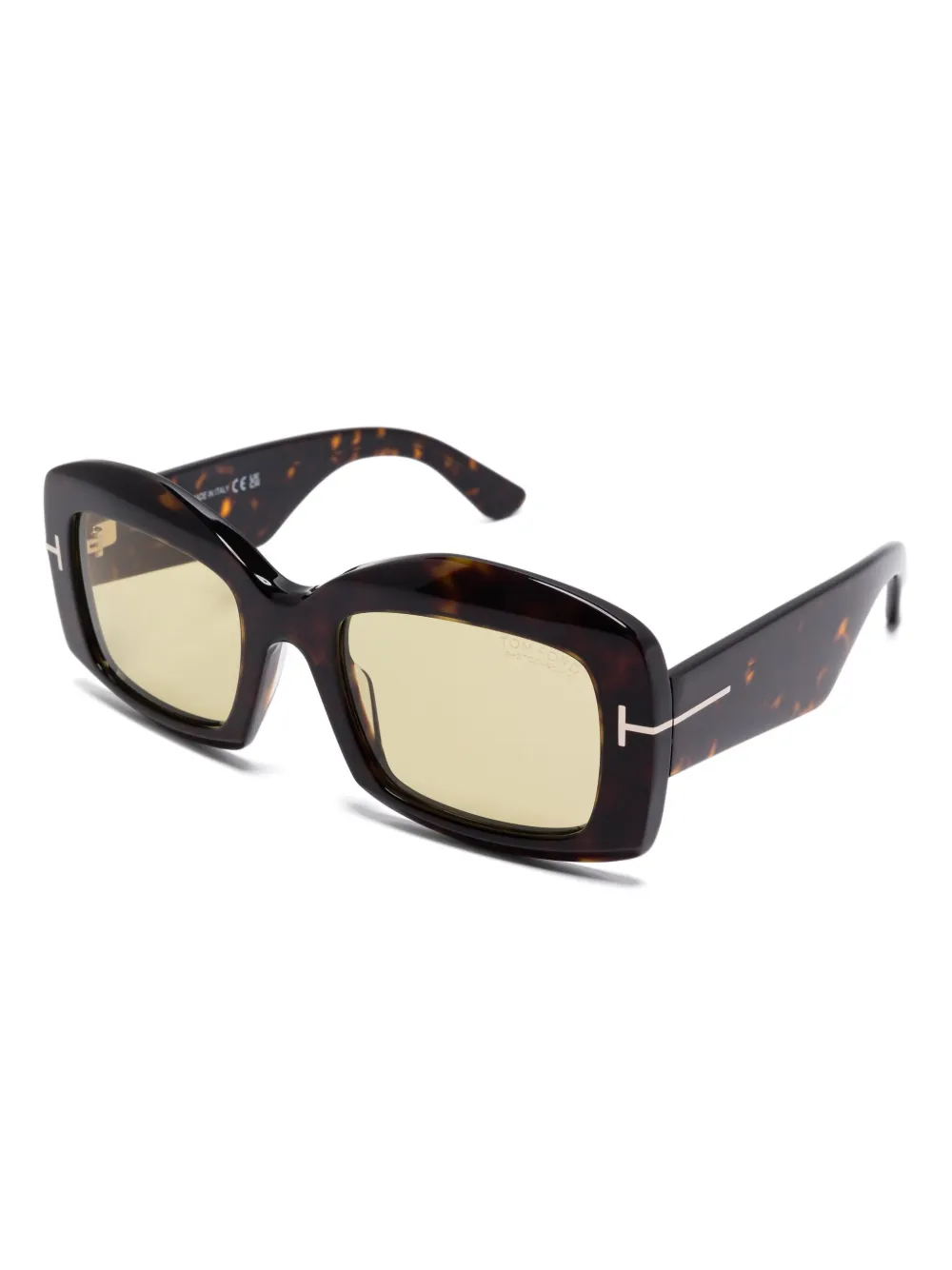 TOM FORD Eyewear Zonnebril met vierkant montuur - Bruin