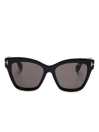 TOM FORD TF58 ブラックキャットアイサングラス TOM FORD Eyewear キャットアイ サングラス | ブラック | FARFETCH JP
